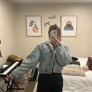 BDG jean sherpa sweater